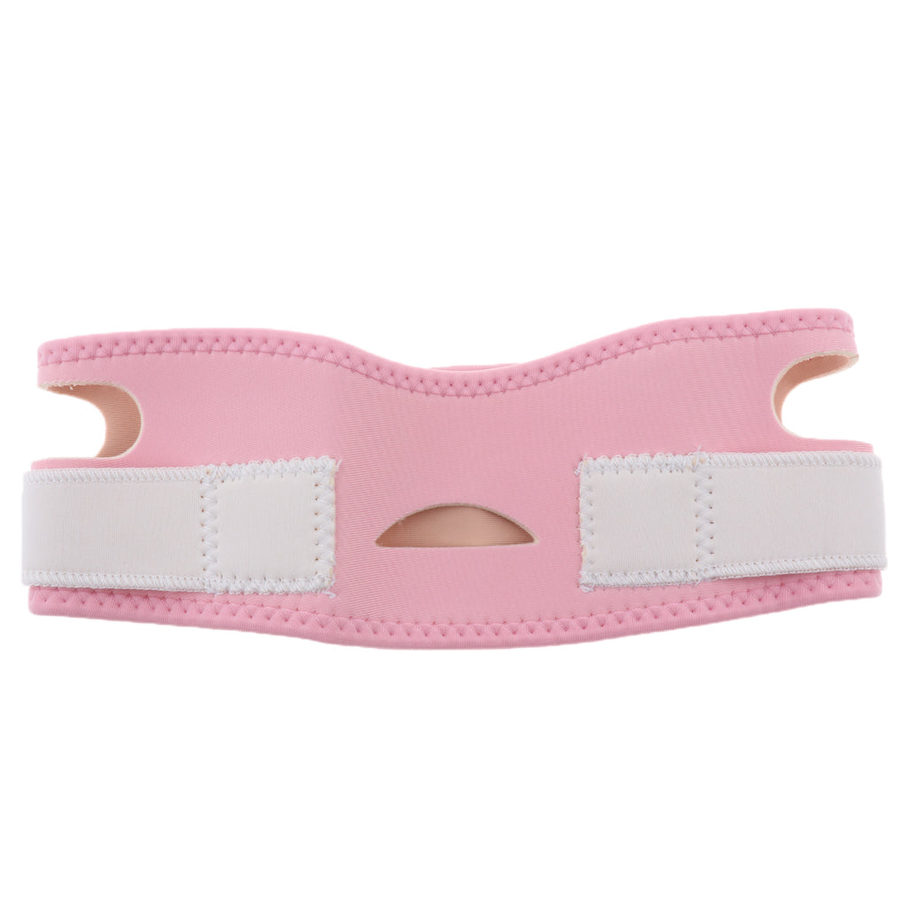 V Face Chin Cheek Lift Up Slim Belt Mask Ultra-Thin Band Strap Pink White