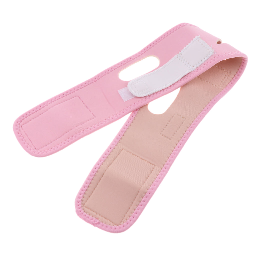 V Face Chin Cheek Lift Up Slim Belt Mask Ultra-Thin Band Strap Pink White