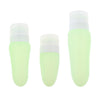 3 Pcs Silicone Mini Shampoo Sample Cosmetic Bottle Travel Container Green