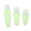 3 Pcs Silicone Mini Shampoo Sample Cosmetic Bottle Travel Container Green