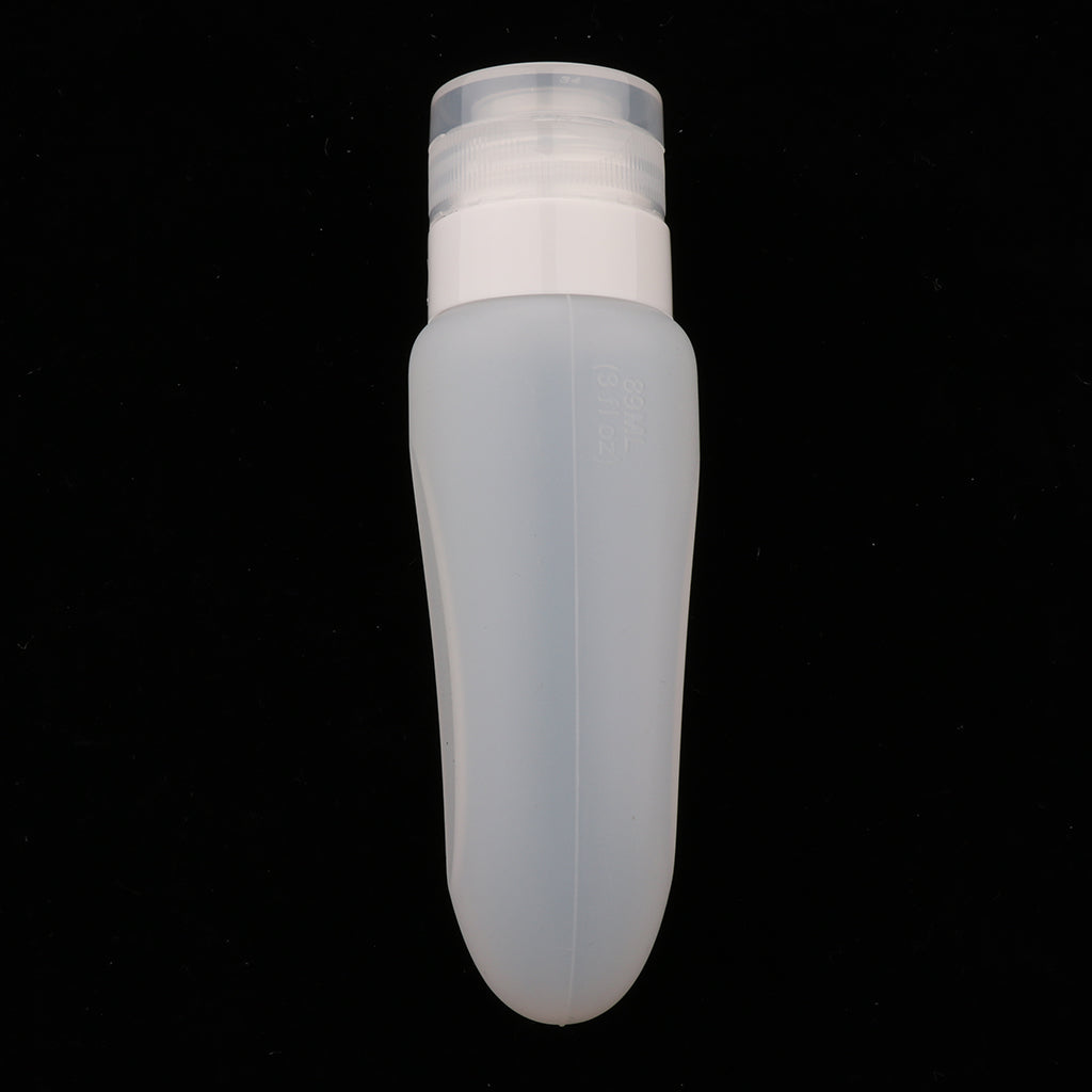 3 Pcs Silicone Mini Shampoo Sample Cosmetic Bottle Travel Container Clear