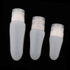 3 Pcs Silicone Mini Shampoo Sample Cosmetic Bottle Travel Container Clear