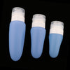 3 Pcs Silicone Mini Shampoo Sample Cosmetic Bottle Travel Container Blue