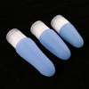 3 Pcs Silicone Mini Shampoo Sample Cosmetic Bottle Travel Container Blue