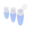 3 Pcs Silicone Mini Shampoo Sample Cosmetic Bottle Travel Container Blue