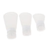 3Pcs Silicone Mini Shampoo Sample Cosmetic Bottle Travel Container Clear