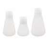 3Pcs Silicone Mini Shampoo Sample Cosmetic Bottle Travel Container Clear