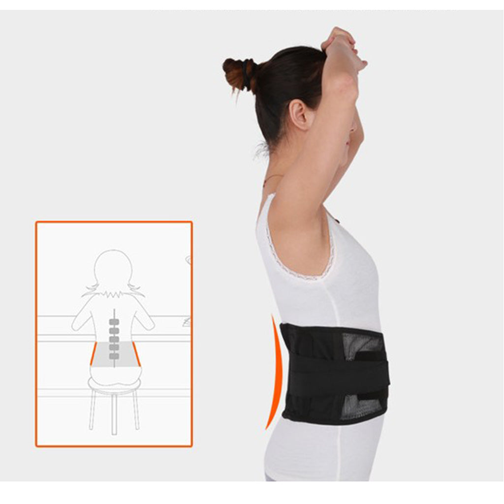 Breathable Women Men Lumbar Support Back Brace Belt Wrap Pain Relief Thin