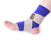 1 Pair Ankle Protector Support Compression Wrap with Adjustable Strap Blue