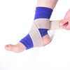 1 Pair Ankle Protector Support Compression Wrap with Adjustable Strap Blue