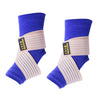 1 Pair Ankle Protector Support Compression Wrap with Adjustable Strap Blue