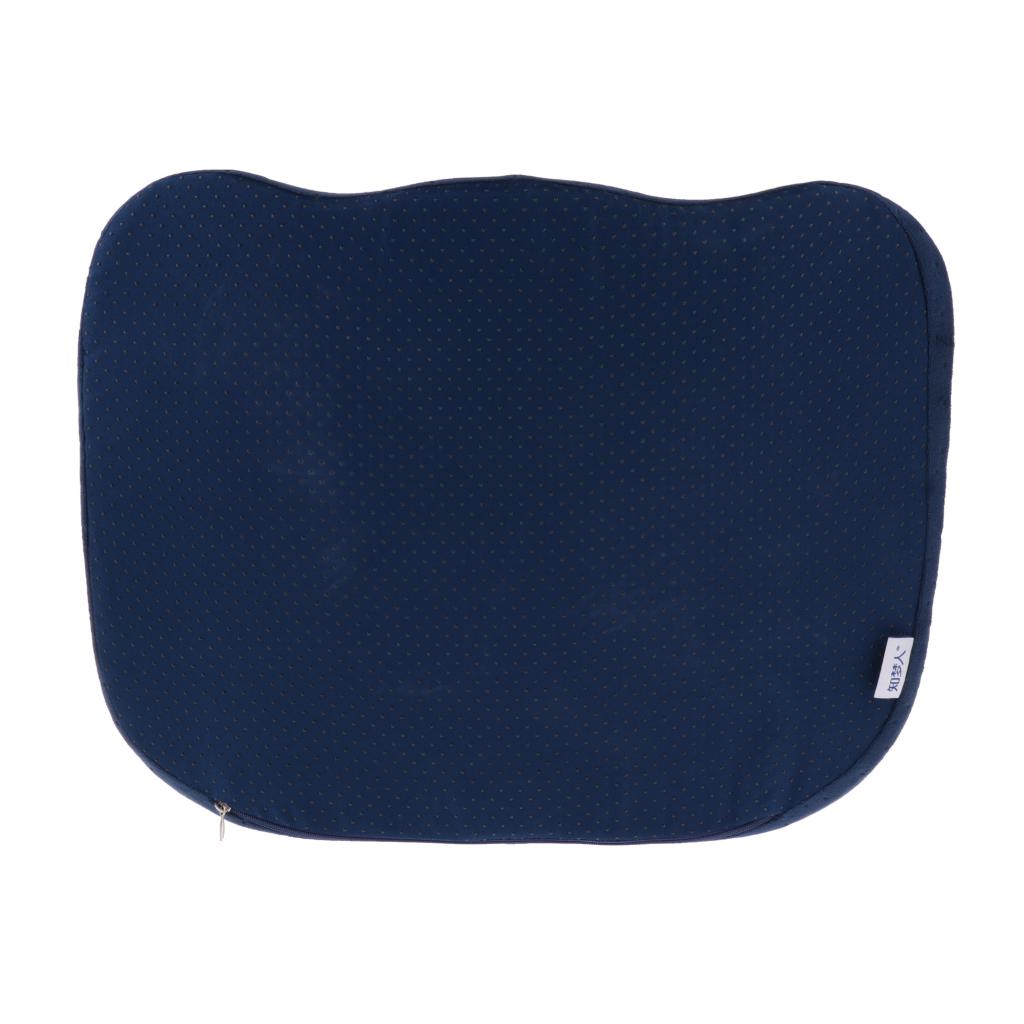 Comfort Memory Foam Chair Seat Cushion Pad Removable Zipper Cover Navy Blue