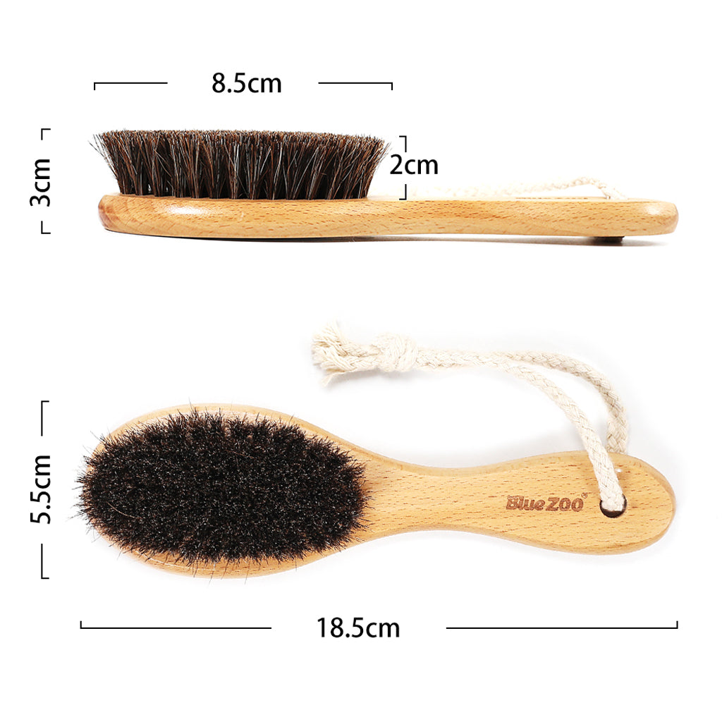 Men Barber Beard Mustache Facial Hair Grooming Styling Brush Tool Wood