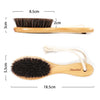 Men Barber Beard Mustache Facial Hair Grooming Styling Brush Tool Wood