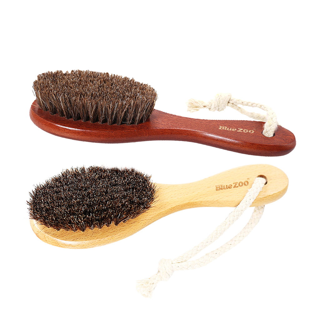 Men Barber Beard Mustache Facial Hair Grooming Styling Brush Tool Wood