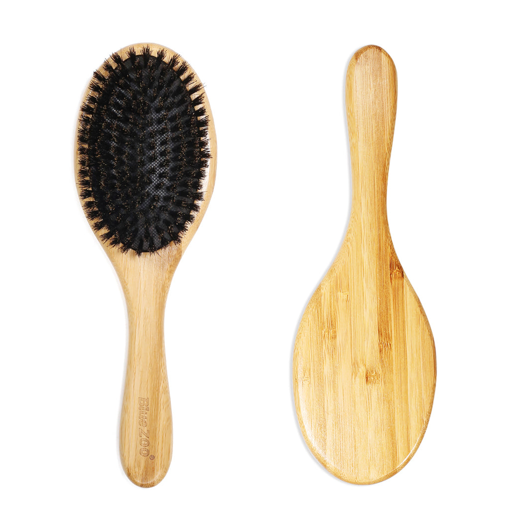 Durable Handmade Massage Scalp Brush Paddle Cushion Hair Brush With Bag