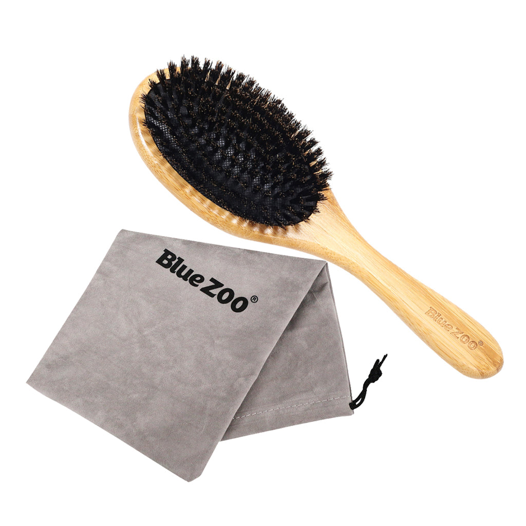 Durable Handmade Massage Scalp Brush Paddle Cushion Hair Brush With Bag