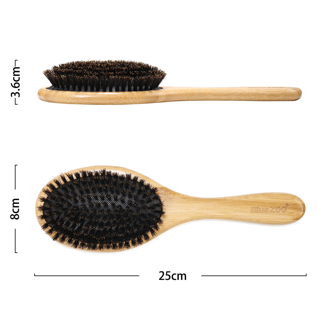 Durable Handmade Massage Scalp Brush Paddle Cushion Hair Brush With Bag