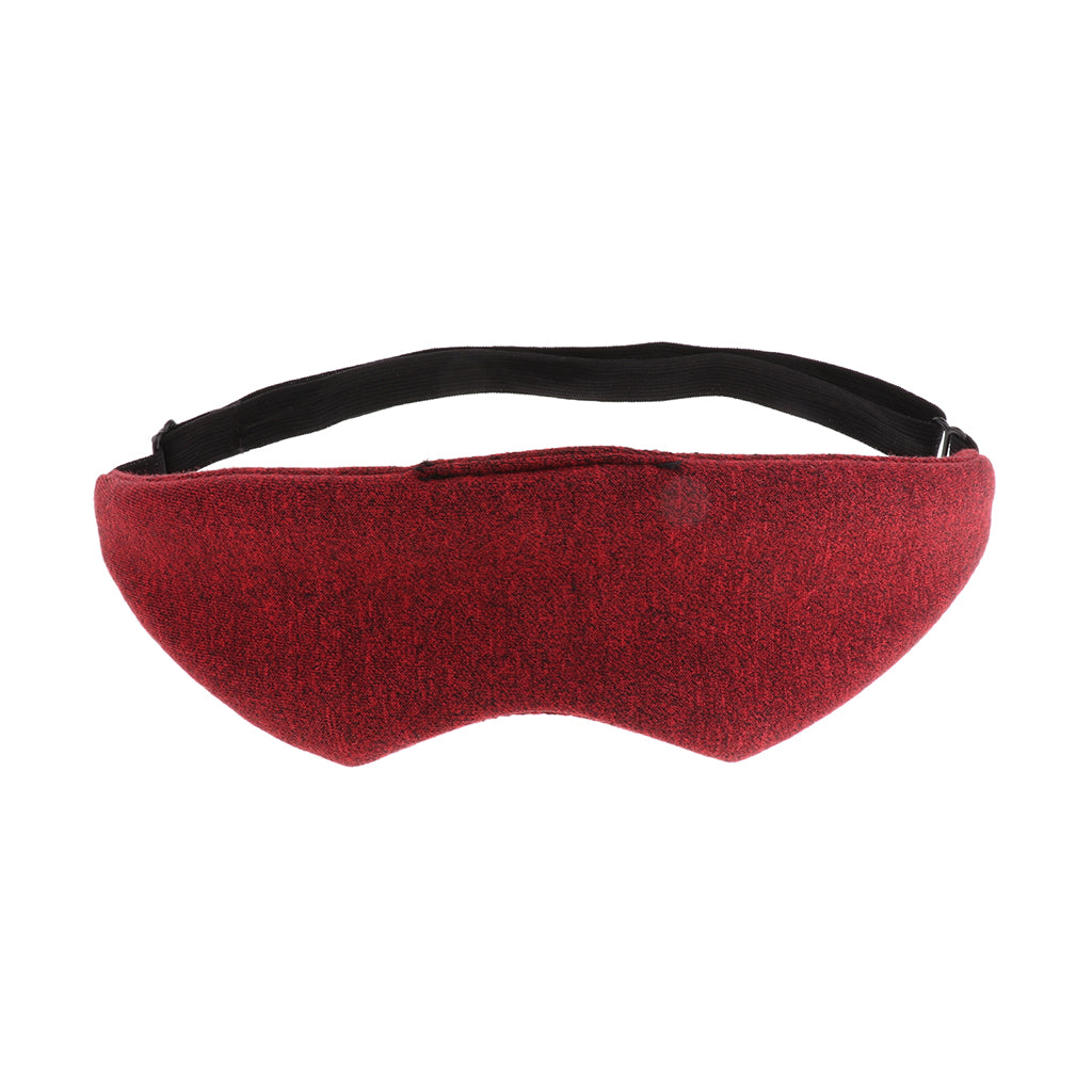 U shaped Travel Pillow Neck Support Head Rest Cushion & Eye Mask Wine red