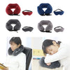 U shaped Travel Pillow Neck Support Head Rest Cushion & Eye Mask Wine red