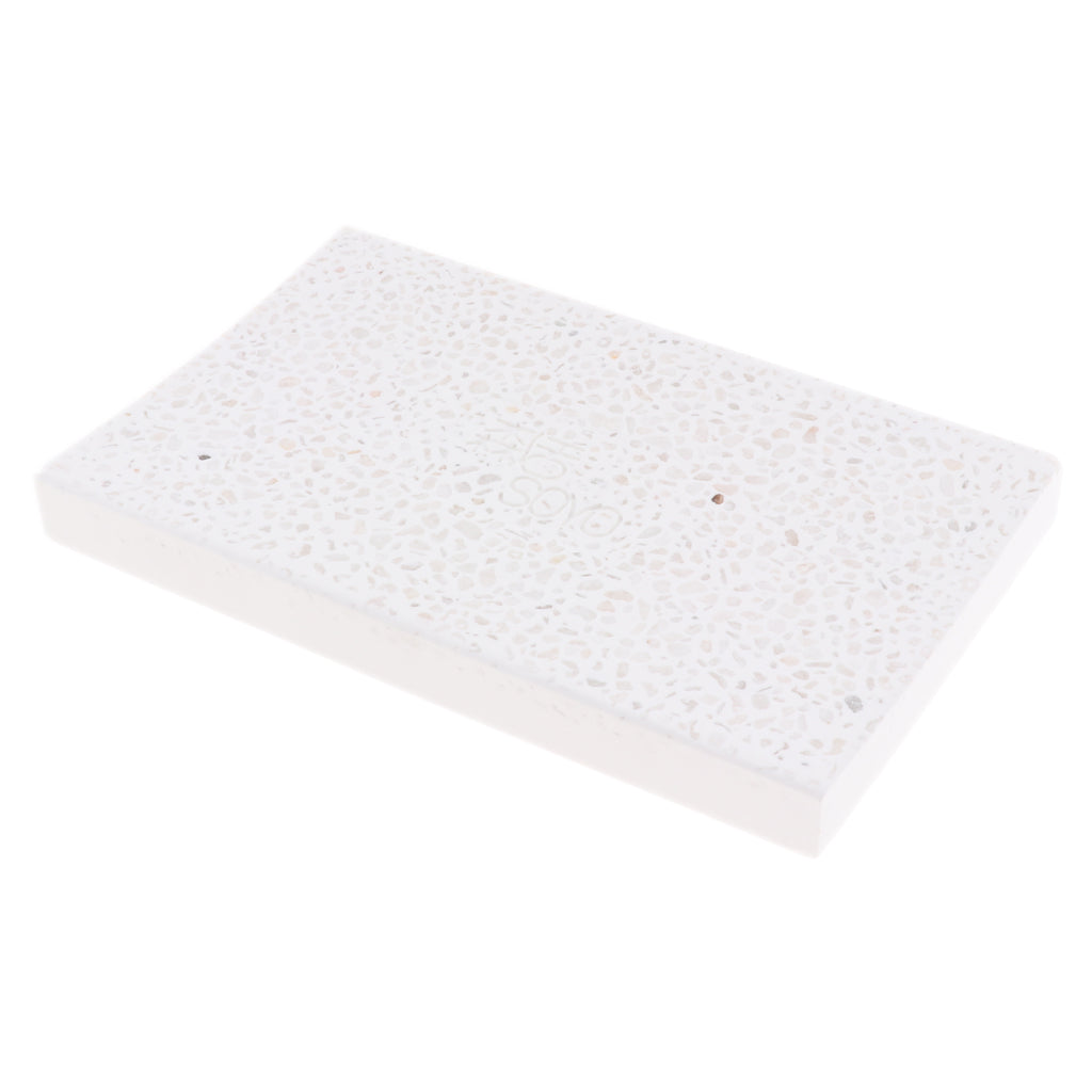 Diatomite Earth Bathroom Soap Bar Holder Coaster Mat Dish Rectangle White