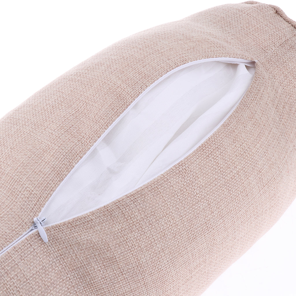 Orthopedic Neck Roll Pillow Round Cervical Support Spine Pillow Linen