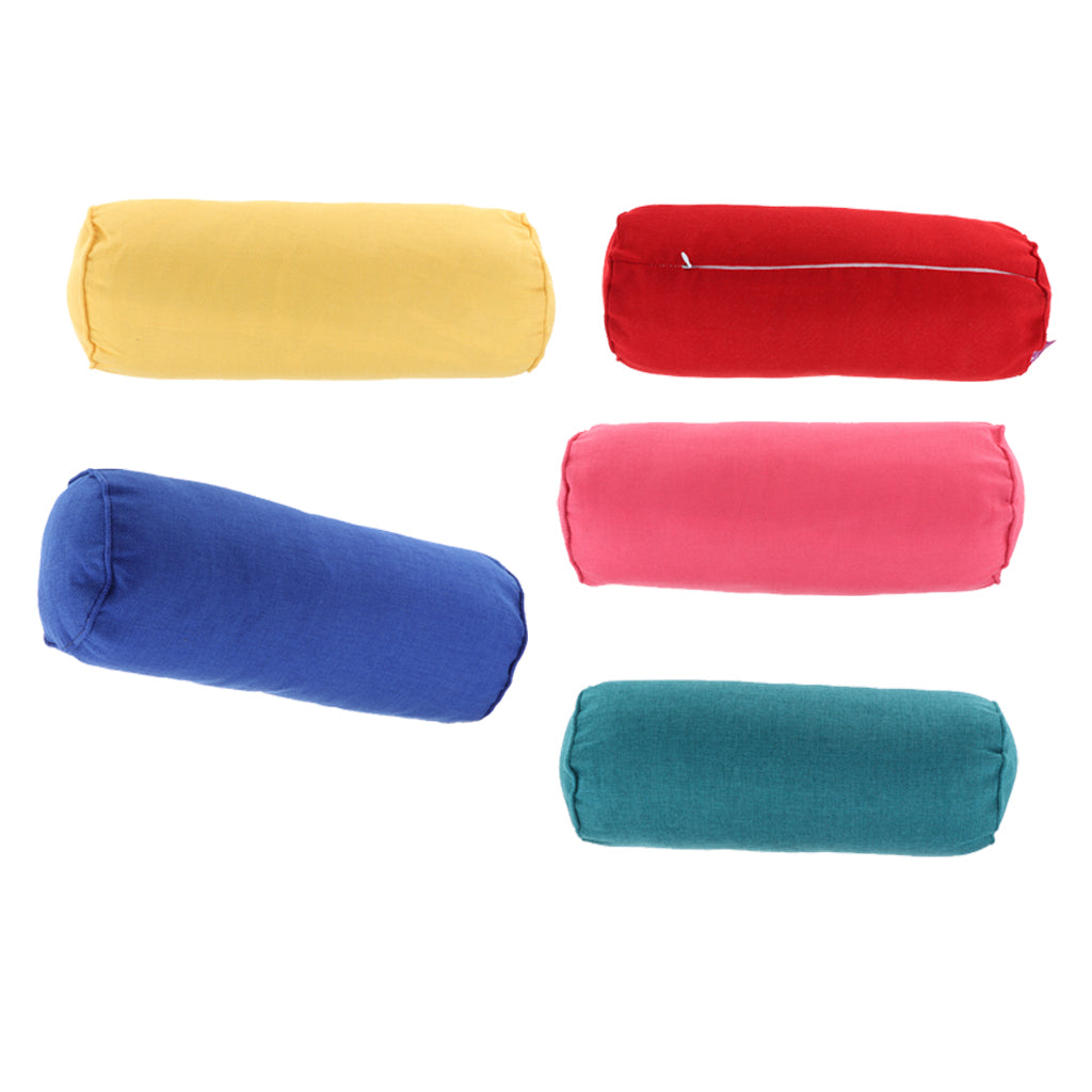 Orthopedic Neck Roll Pillow Round Cervical Support Pillow Peacock Blue