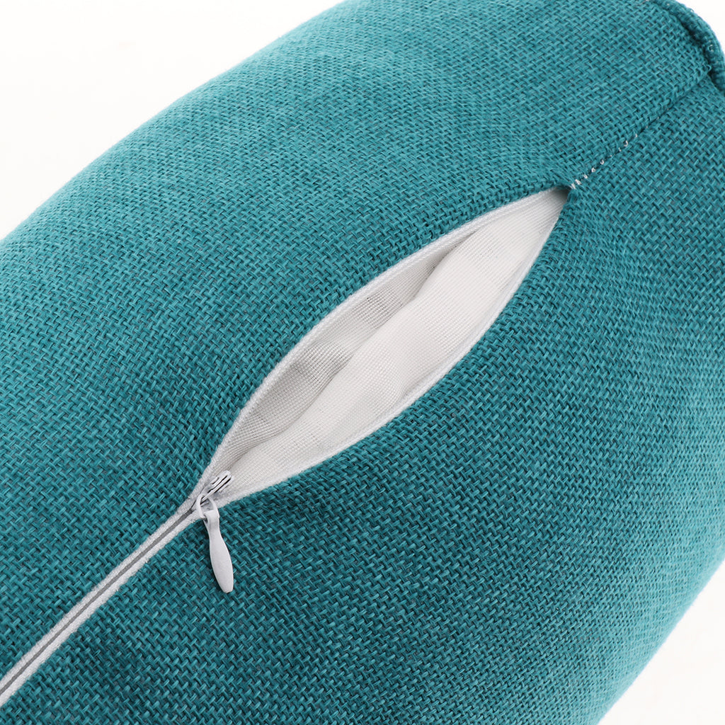 Orthopedic Neck Roll Pillow Round Cervical Support Pillow Peacock Blue