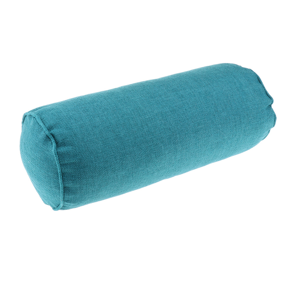 Orthopedic Neck Roll Pillow Round Cervical Support Pillow Peacock Blue