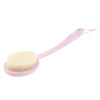 SPA Bath Exfoliation Brush Body Shower Scrubber with Long Handle Pink