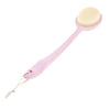 SPA Bath Exfoliation Brush Body Shower Scrubber with Long Handle Pink