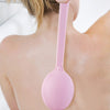 SPA Bath Exfoliation Brush Body Shower Scrubber with Long Handle Pink