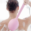 SPA Bath Exfoliation Brush Body Shower Scrubber with Long Handle Pink