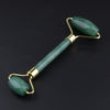 Jade Stone Facial Massage Double Roller Face Neck Massager Green