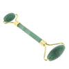 Jade Stone Facial Massage Double Roller Face Neck Massager Green