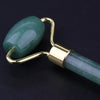 Jade Stone Facial Massage Double Roller Face Neck Massager Green