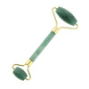 Jade Stone Facial Massage Double Roller Face Neck Massager Green