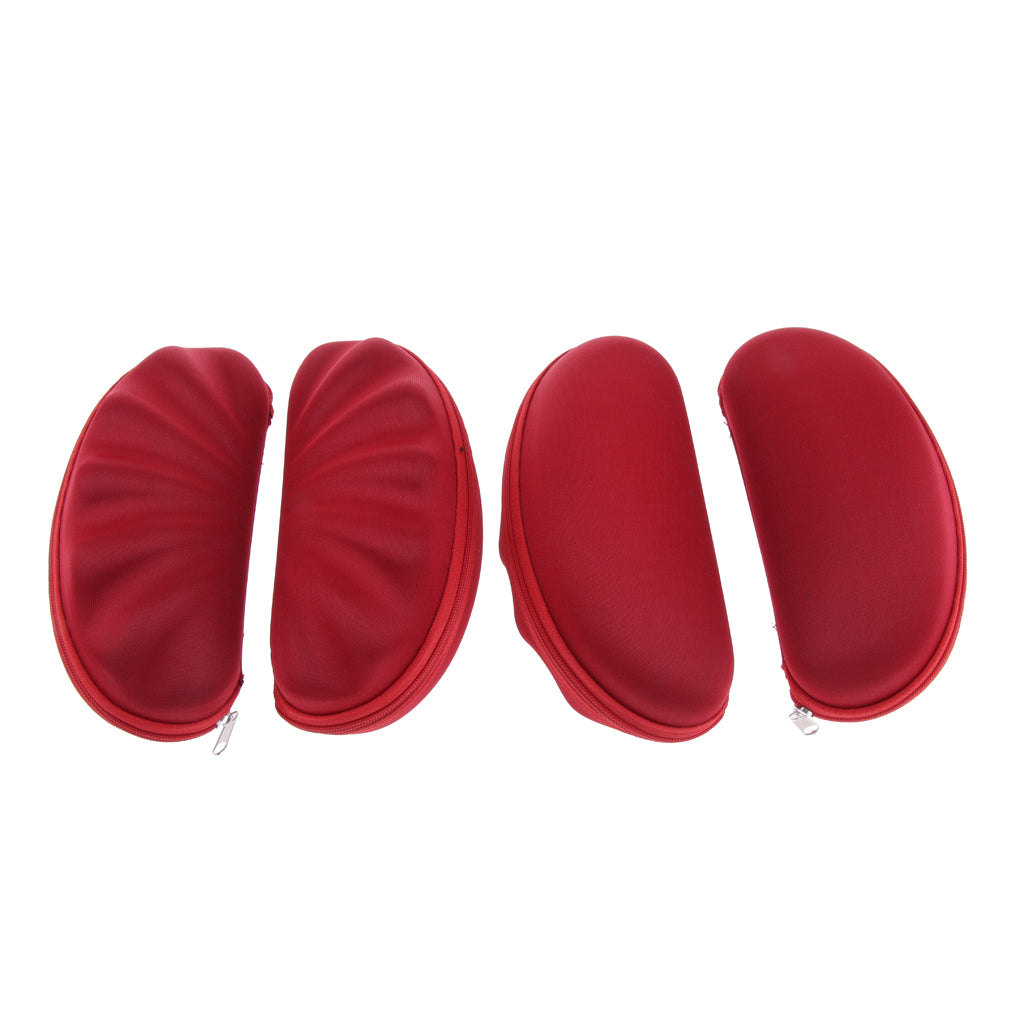 4Pcs EVA Zipper Eyeglass Box Glasses Case Protector Container Red