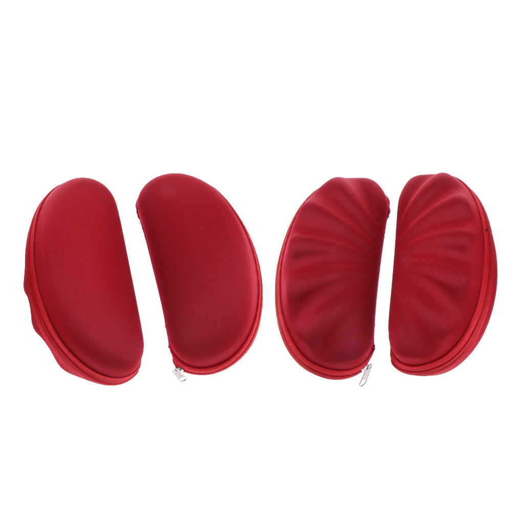 4Pcs EVA Zipper Eyeglass Box Glasses Case Protector Container Red