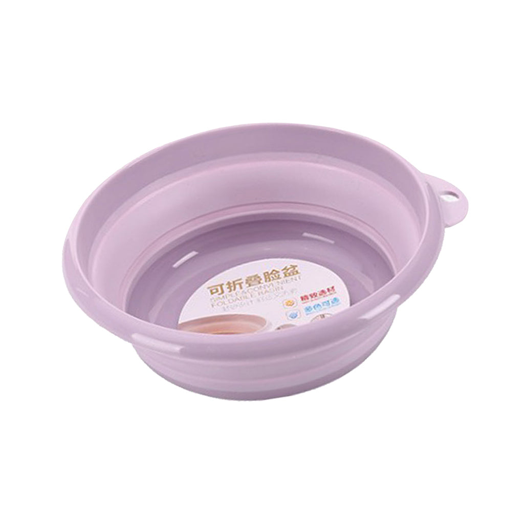 Portable Plastic Foldable Washbasin For Face Wash/Foot-soaking Purple