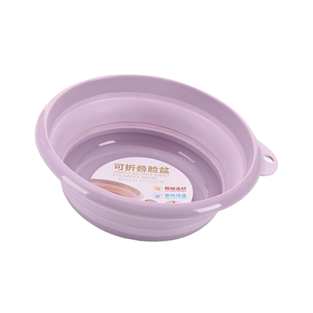 Portable Plastic Foldable Washbasin For Face Wash/Foot-soaking Purple