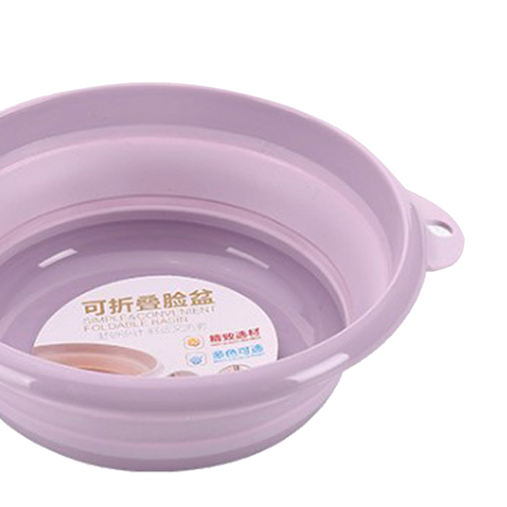 Portable Plastic Foldable Washbasin For Face Wash/Foot-soaking Purple