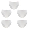 5 Pieces Women Disposable Cotton Large Underwear Travel Panties White L