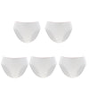 5 Pieces Women Disposable Cotton Large Underwear Travel Panties White L