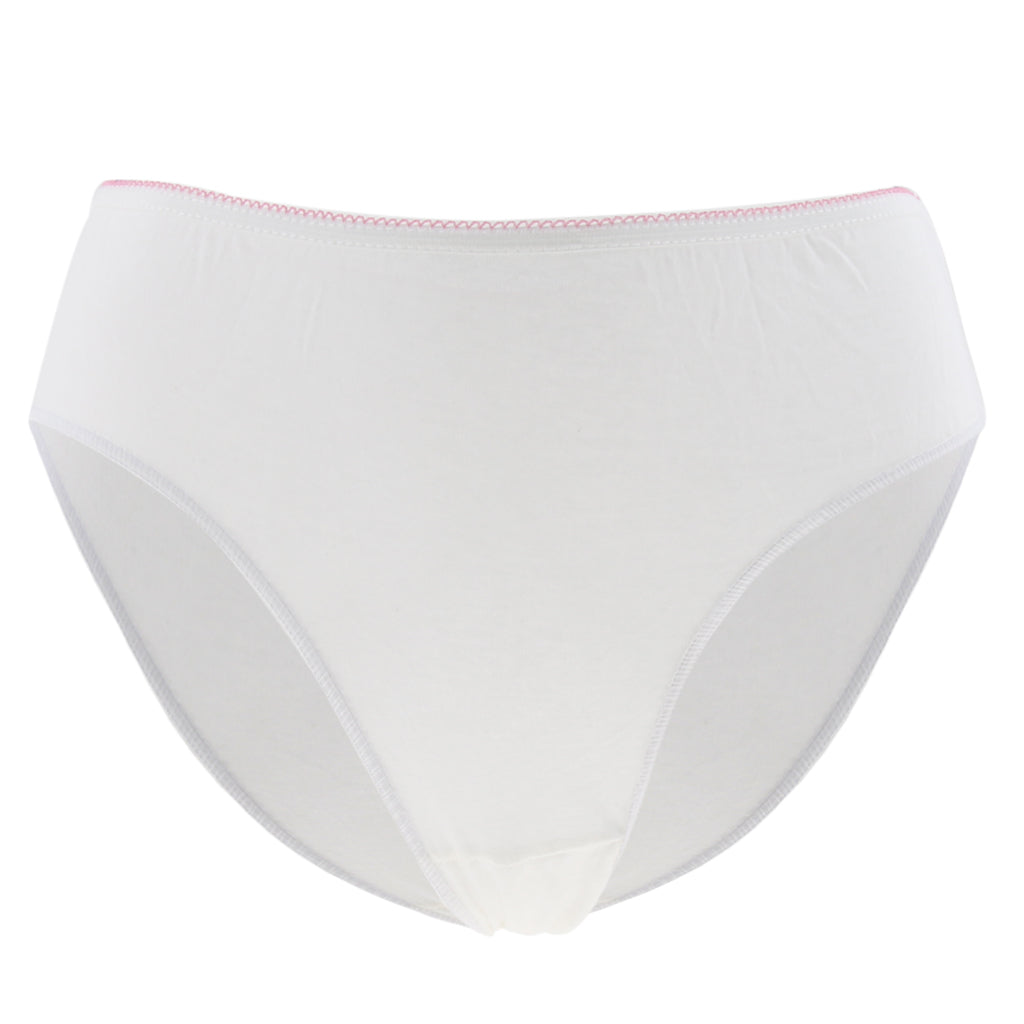 5 Pieces Women Disposable Cotton Large Underwear Travel Panties White L