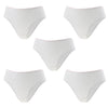 5 Pieces Women Disposable Cotton Large Underwear Travel Panties White L