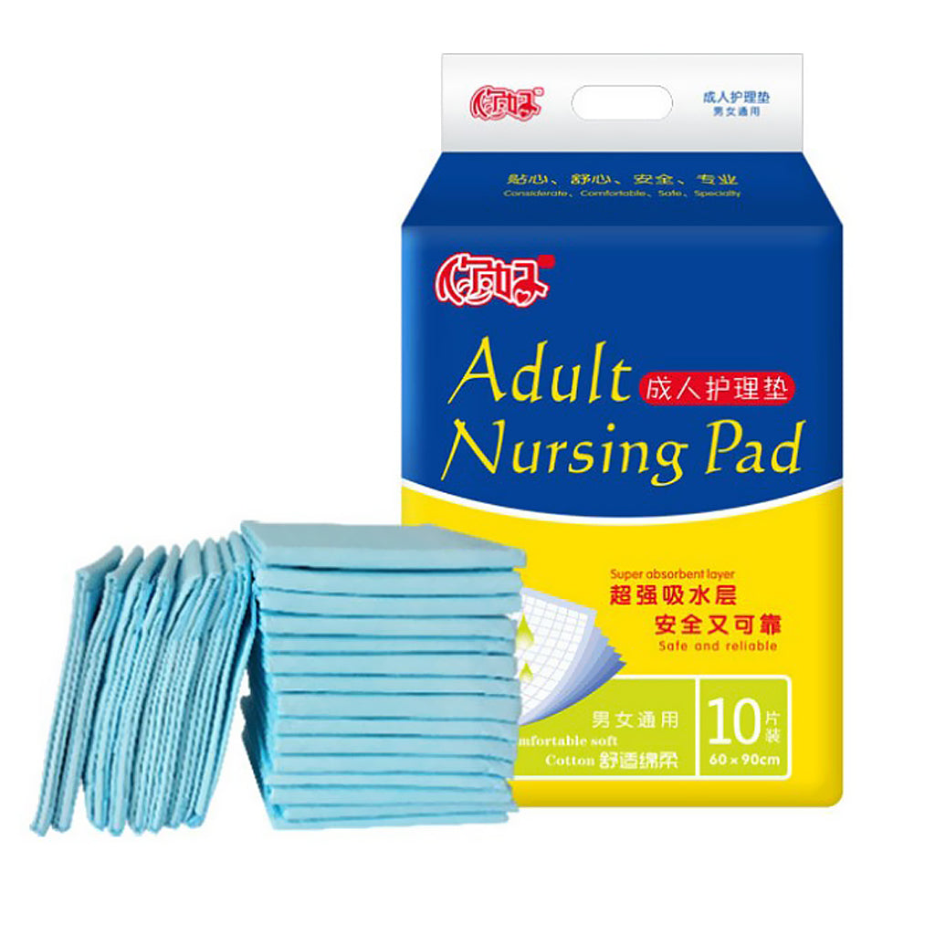 10Pcs Disposable Incontinence Bed Pad Pet Training Pad Heavy Absorbency Blue