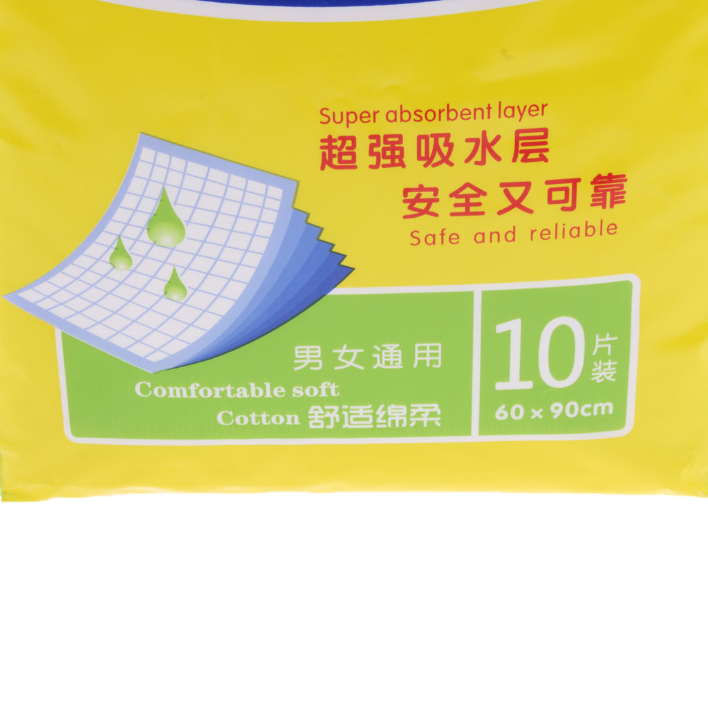 10Pcs Disposable Incontinence Bed Pad Pet Training Pad Heavy Absorbency Blue