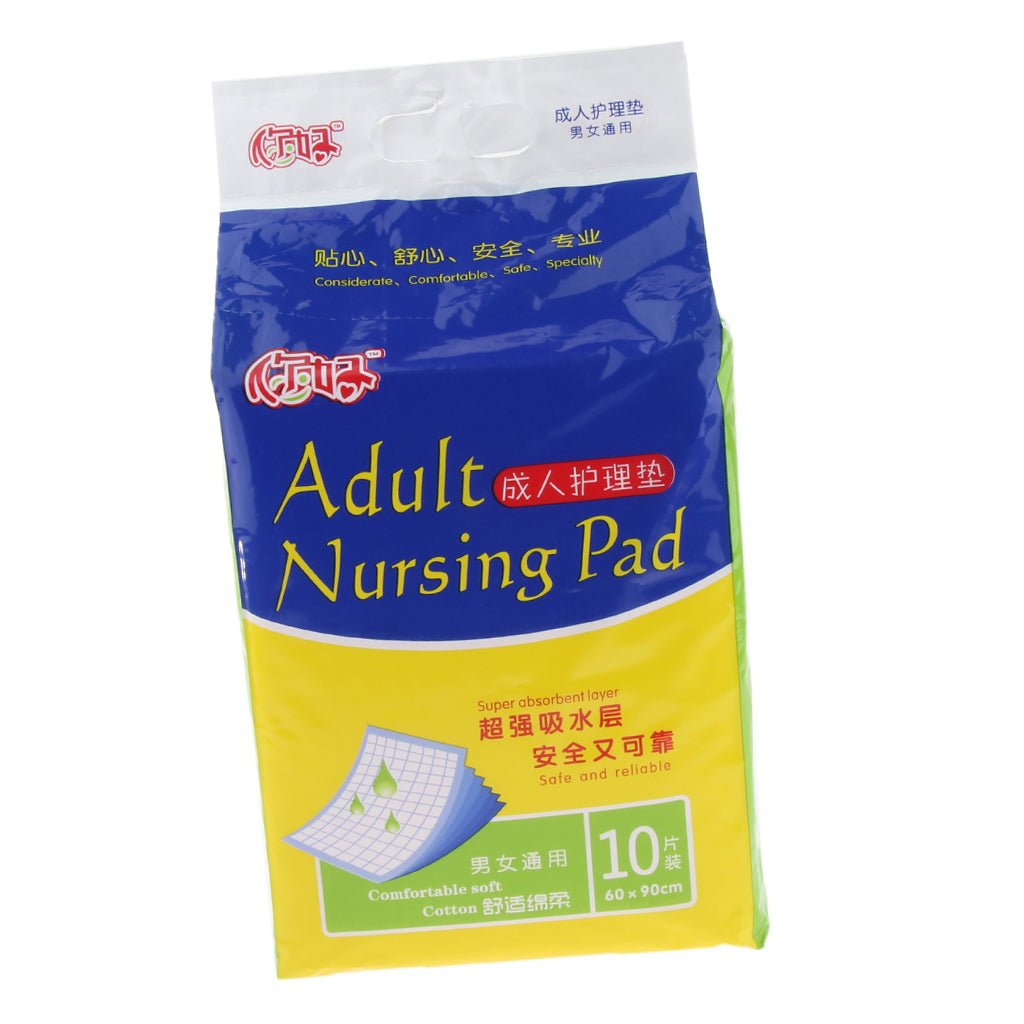 10Pcs Disposable Incontinence Bed Pad Pet Training Pad Heavy Absorbency Blue