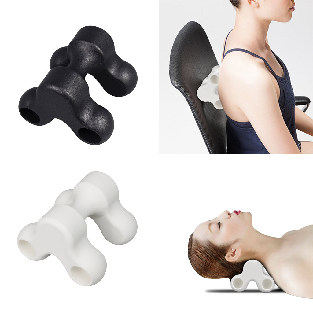 Bone Neck Pillow Massager Trigger Point for Shoulder Spine Back Waist Black